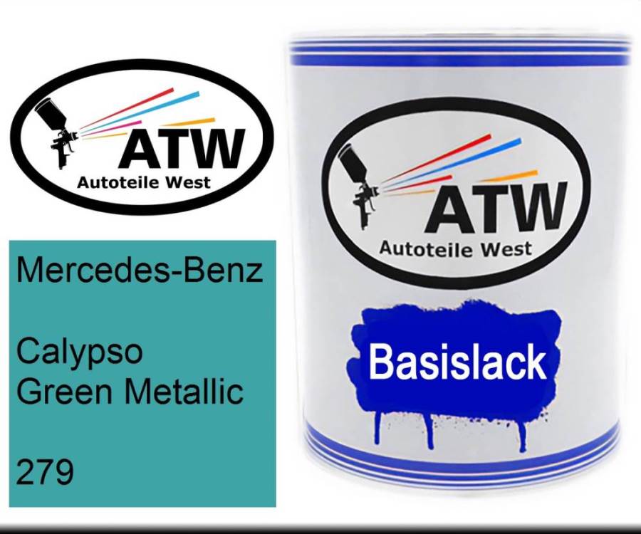 Mercedes-Benz, Calypso Green Metallic, 279: 1L Lackdose, von ATW Autoteile West.